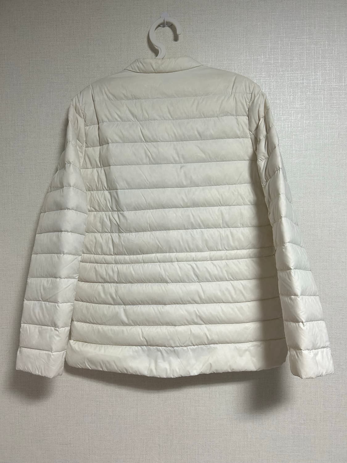 멜본 포켓 구스다운 경량패딩 아이보리 화이트 90 상품이미지5
