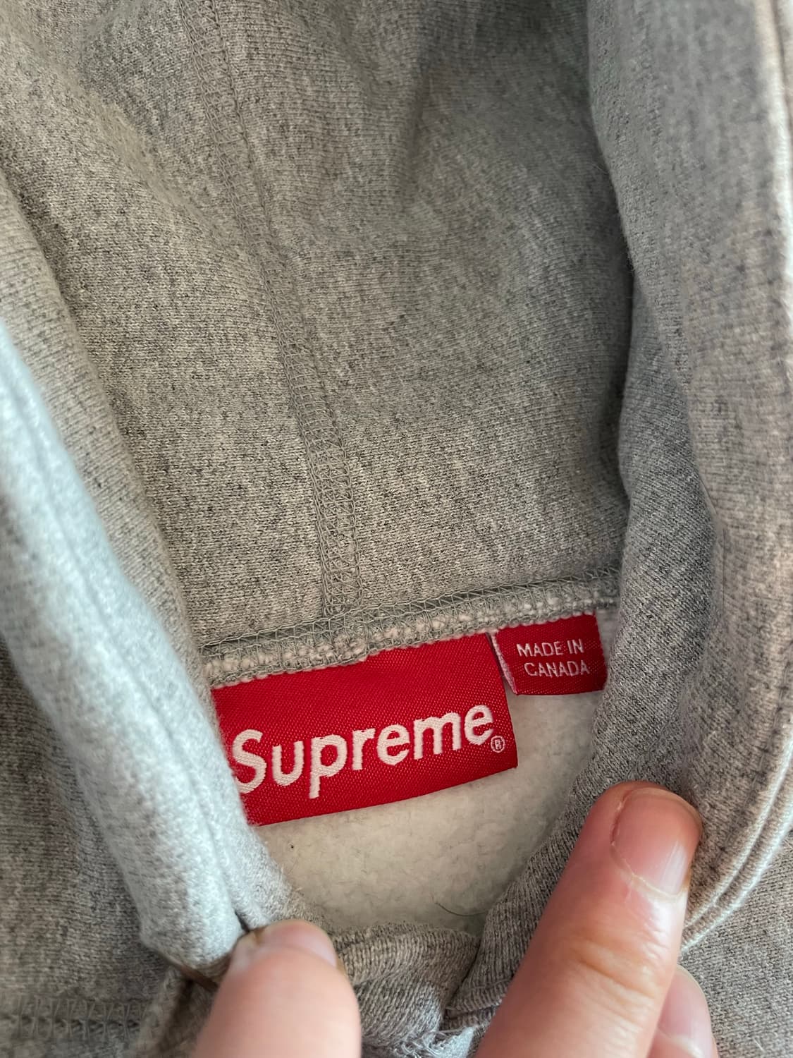 슈프림 17fw 박스로고 오렌지 그레이 후드티 L 상품이미지3