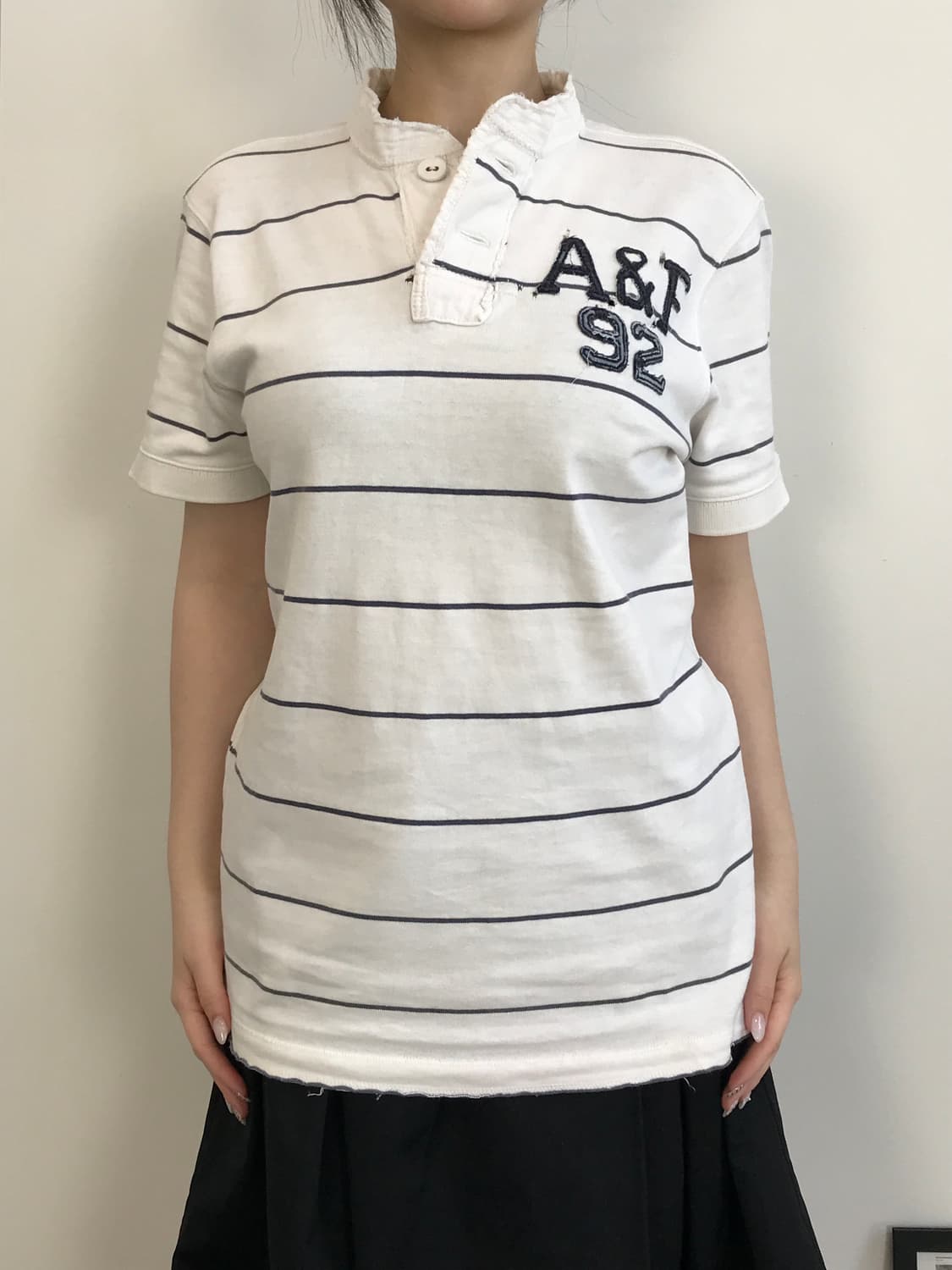 A&F Henley Stripe T Shirt 상품이미지3