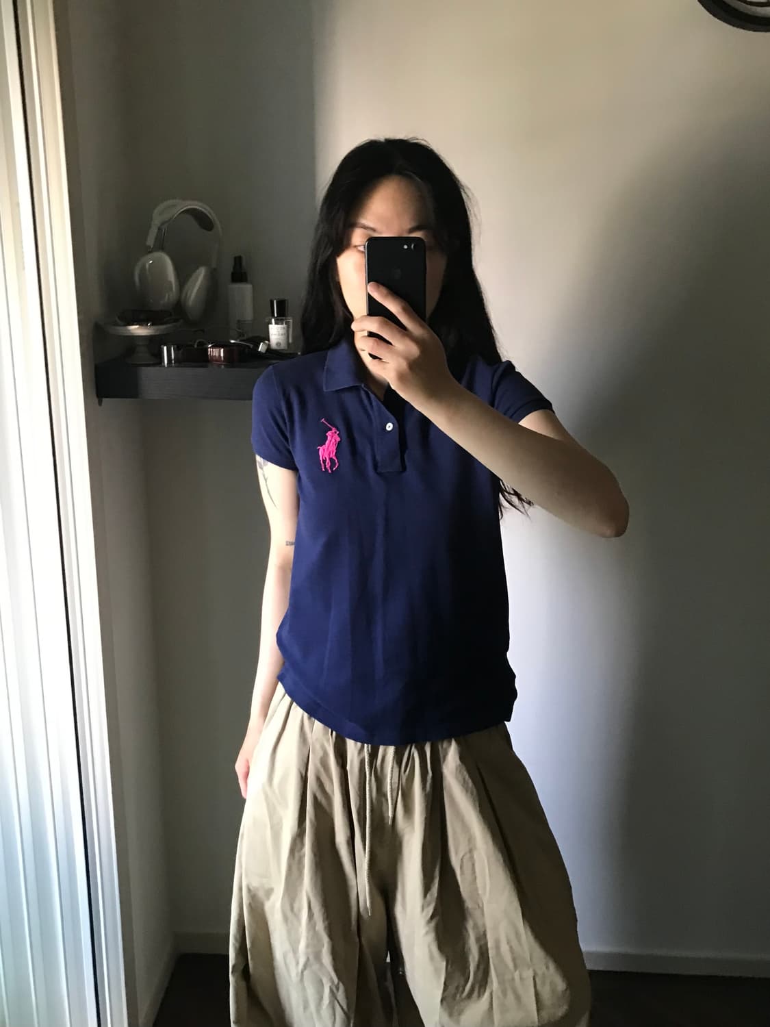 폴로 랄프로렌 빅포니로고 네이비 카라티 상품이미지2