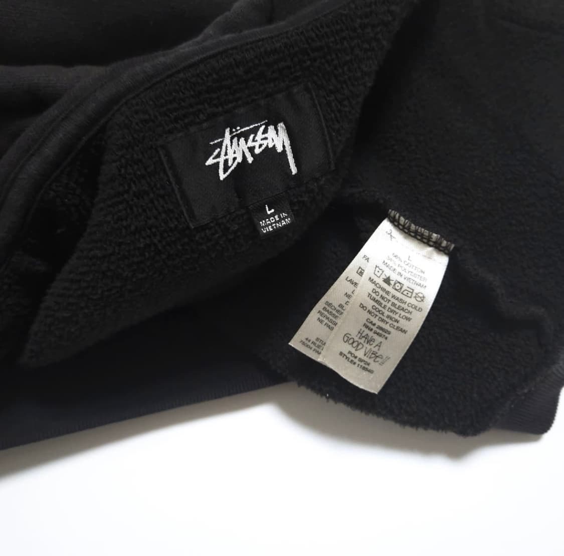 스투시 스포츠 후드집업 워시드 블랙 상품이미지6