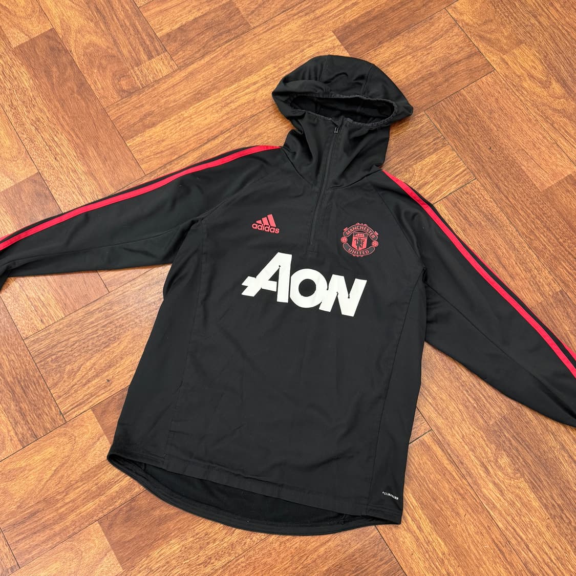 2XL 아디다스 맨체스터유나이티드 18-19시즌 트레이닝 후드 웜탑  상품이미지3