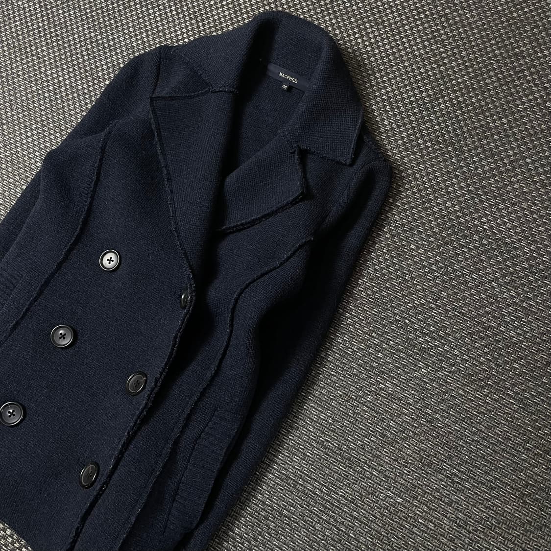 MACPHEE 네이비 니트 코트 숏자켓 38 상품이미지4