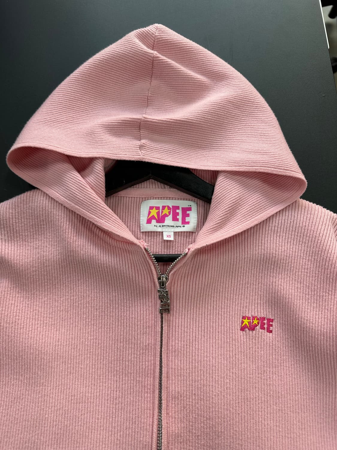 베이프 Apee 하트백로고 스타자수 투웨이니트집업 상품이미지8