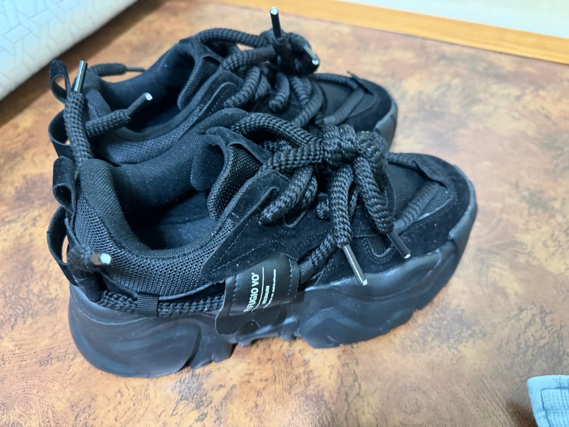 블랙 어글리 슈즈 키높이 운동화 상품이미지2