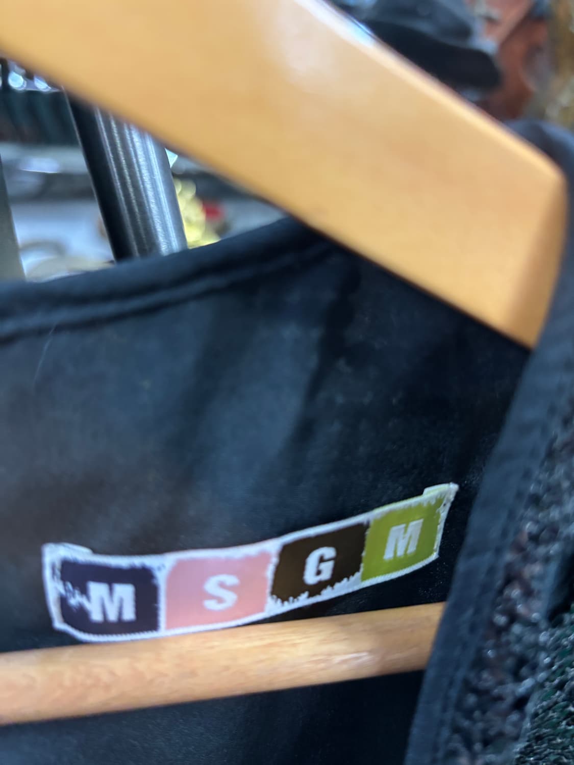 MSGM의 블랙 스팽 슬리브리스 탑 민소매 상품이미지2