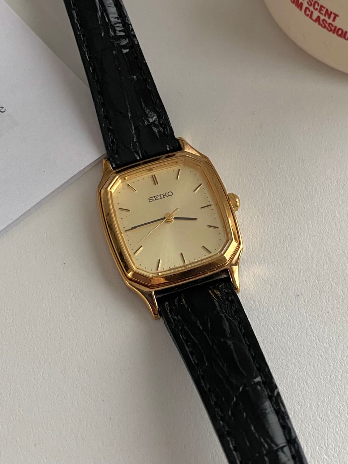 Seiko 스퀘어 골드 쿼츠 상품이미지1