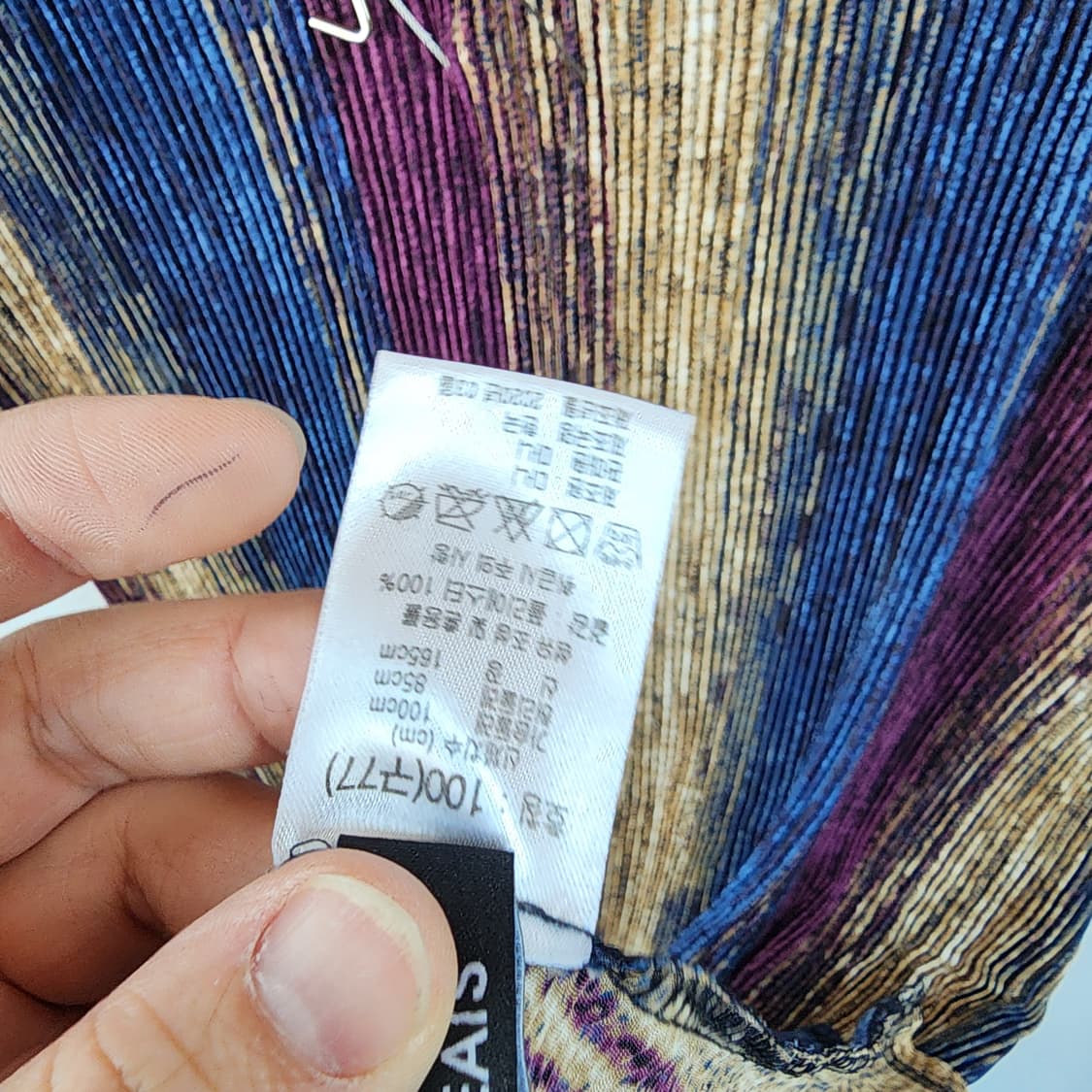 세로 스트라이프 플리츠 롱 원피스 상품이미지7