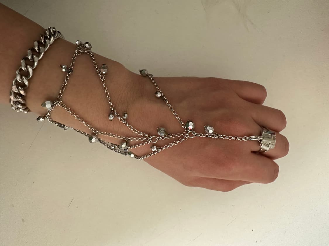 히스테릭글레머 비즈 체인 팔찌 상품이미지1