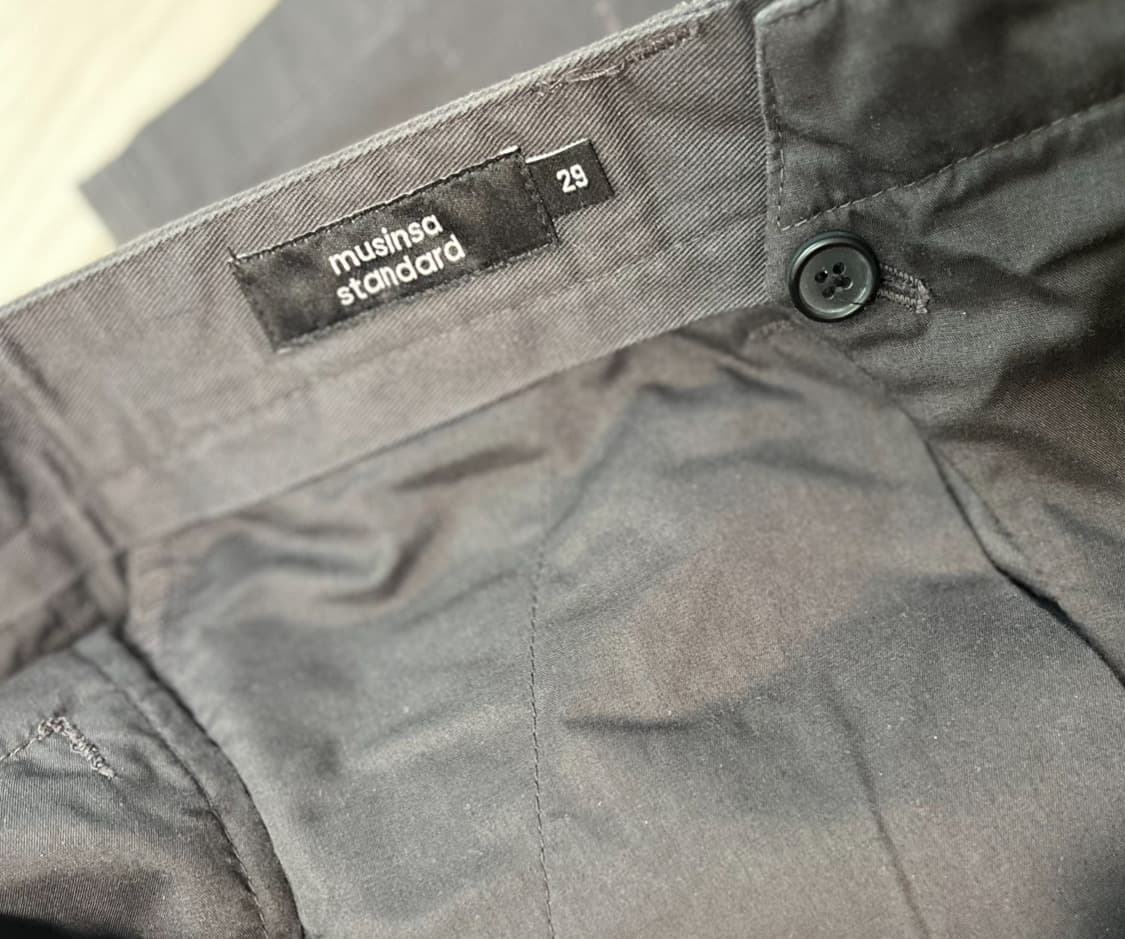 무신사 와이드 치노팬츠 29 [다크그레이] 상품이미지4