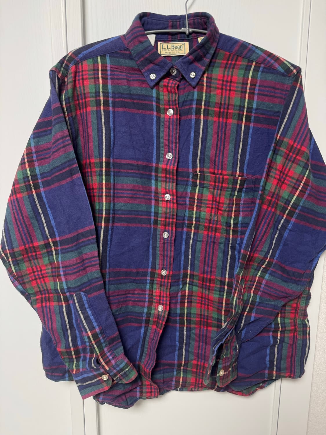 90s made in usa 엘엘빈 플란넬 셔츠 상품이미지1