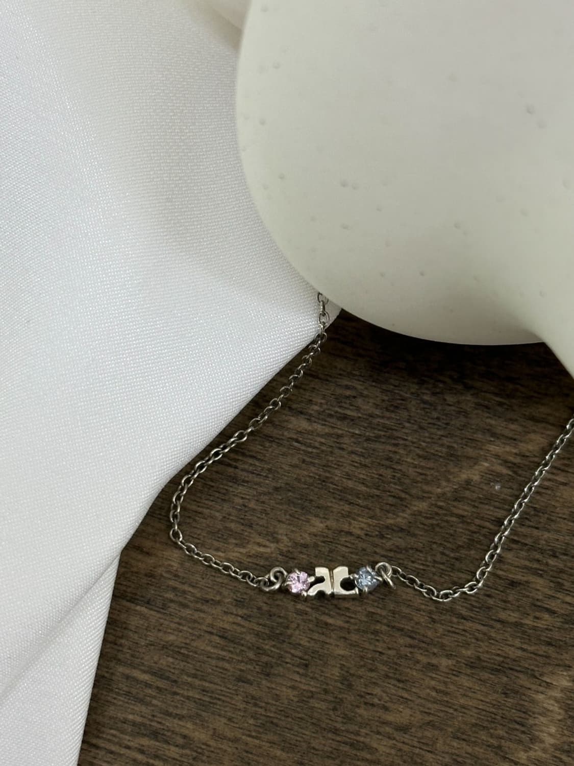 courreges / 꾸레쥬  큐빅로고 실버925 목걸이 상품이미지2