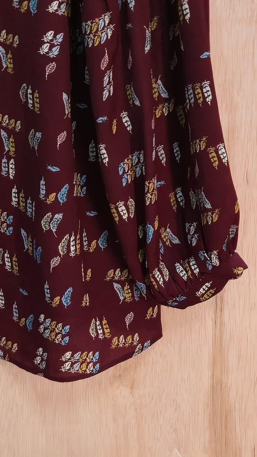 레드 패턴 블라우스  상품이미지5