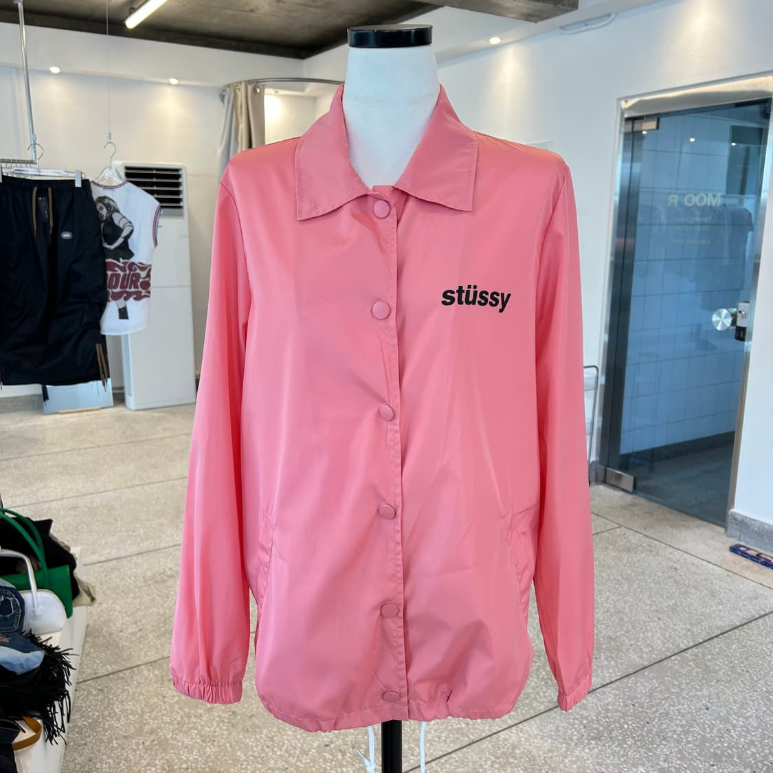 Stussy Women Pink Coach Jacket 상품이미지1