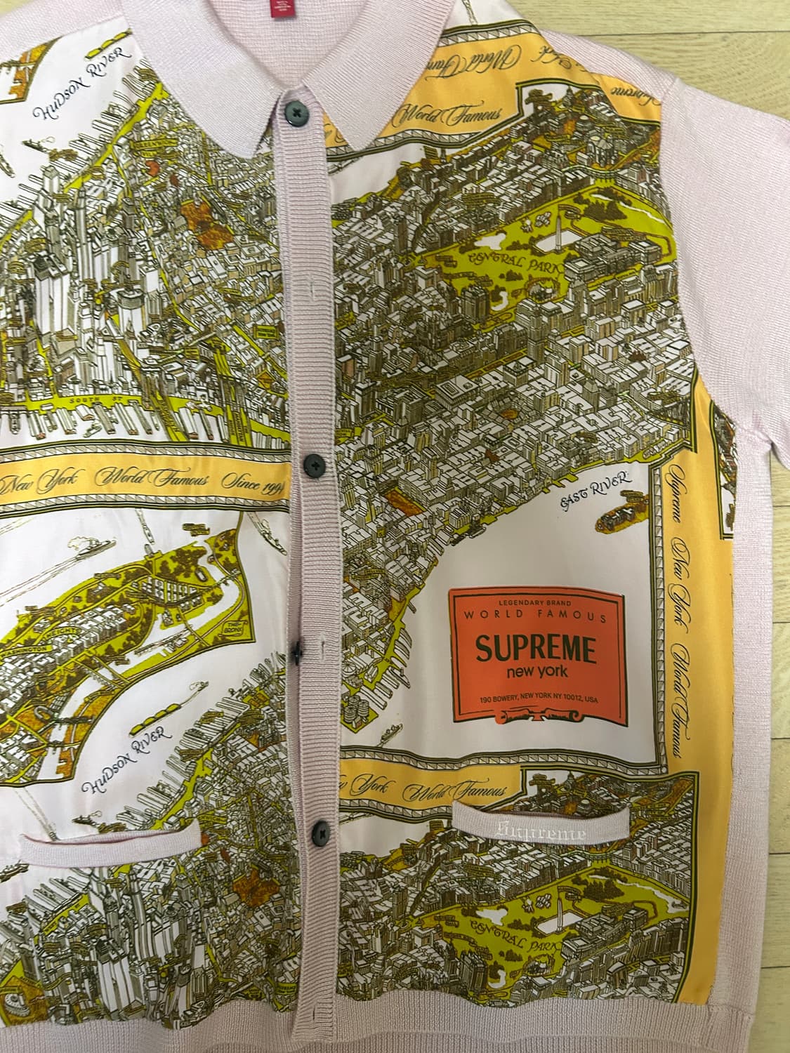 슈프림 실크 맵 가디건 핑크 - 23FW - L 상품이미지5