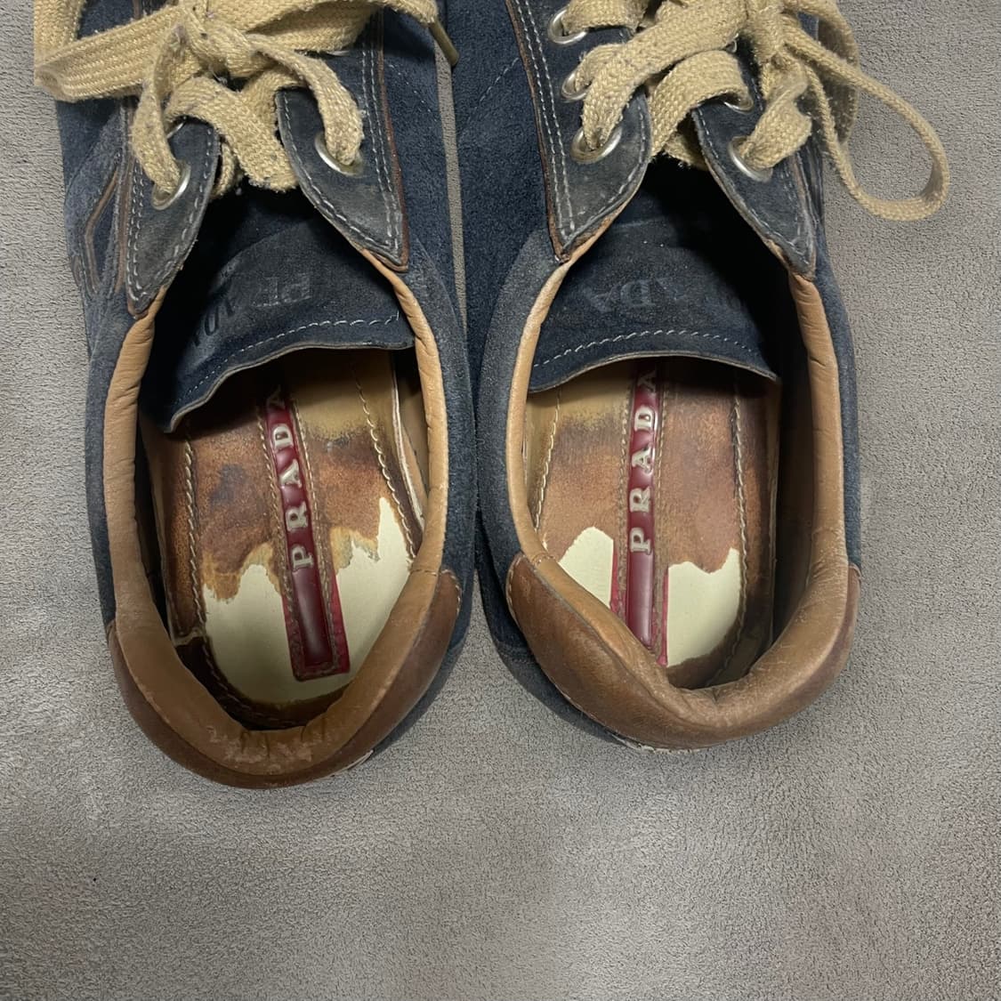 265) 프라다 아카이브 스웨이드 레더 스니커즈 신발  상품이미지7