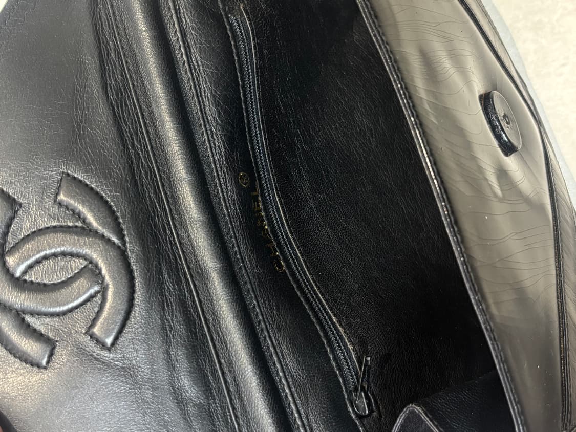 정품 샤넬 빈티지 쉐브론 블랙 체인백 3번대 상품이미지5