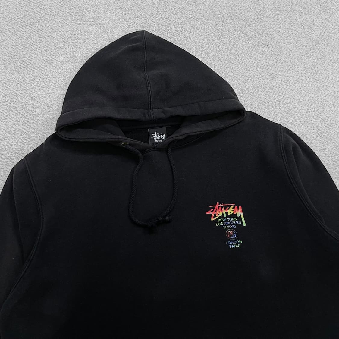 스투시 Stussy 월드투어 타이다이 후드티 블랙 상품이미지4