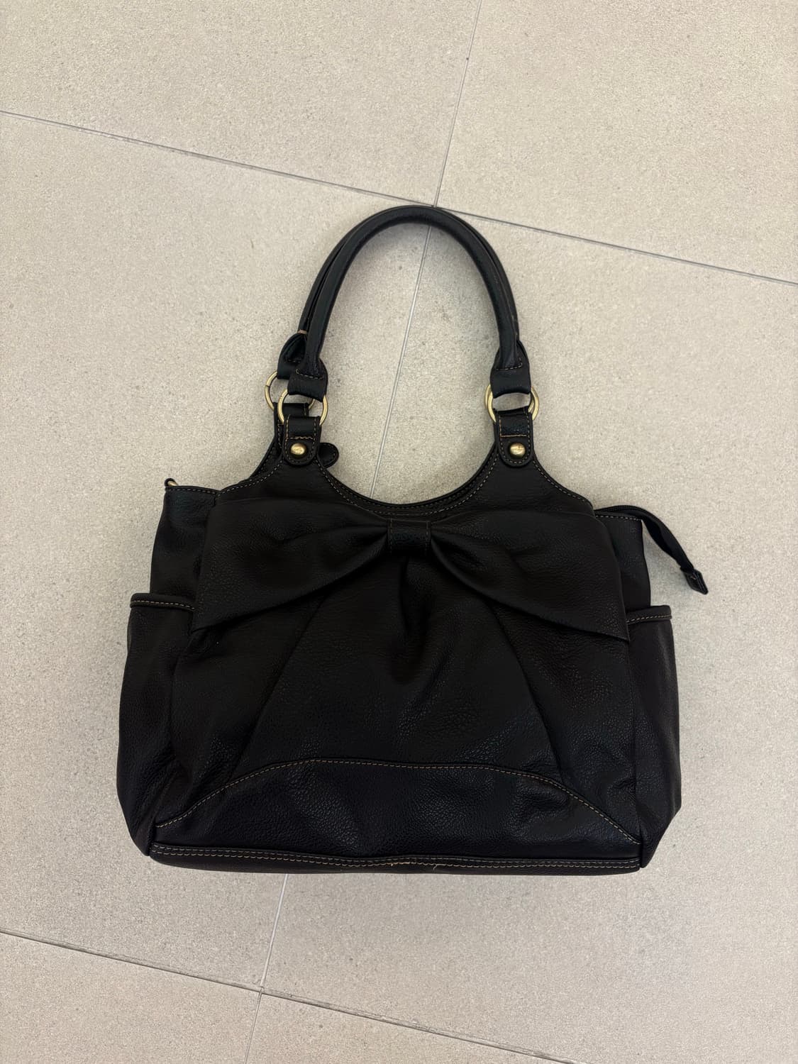 블랙 리본 갸루 숄더백 상품이미지1