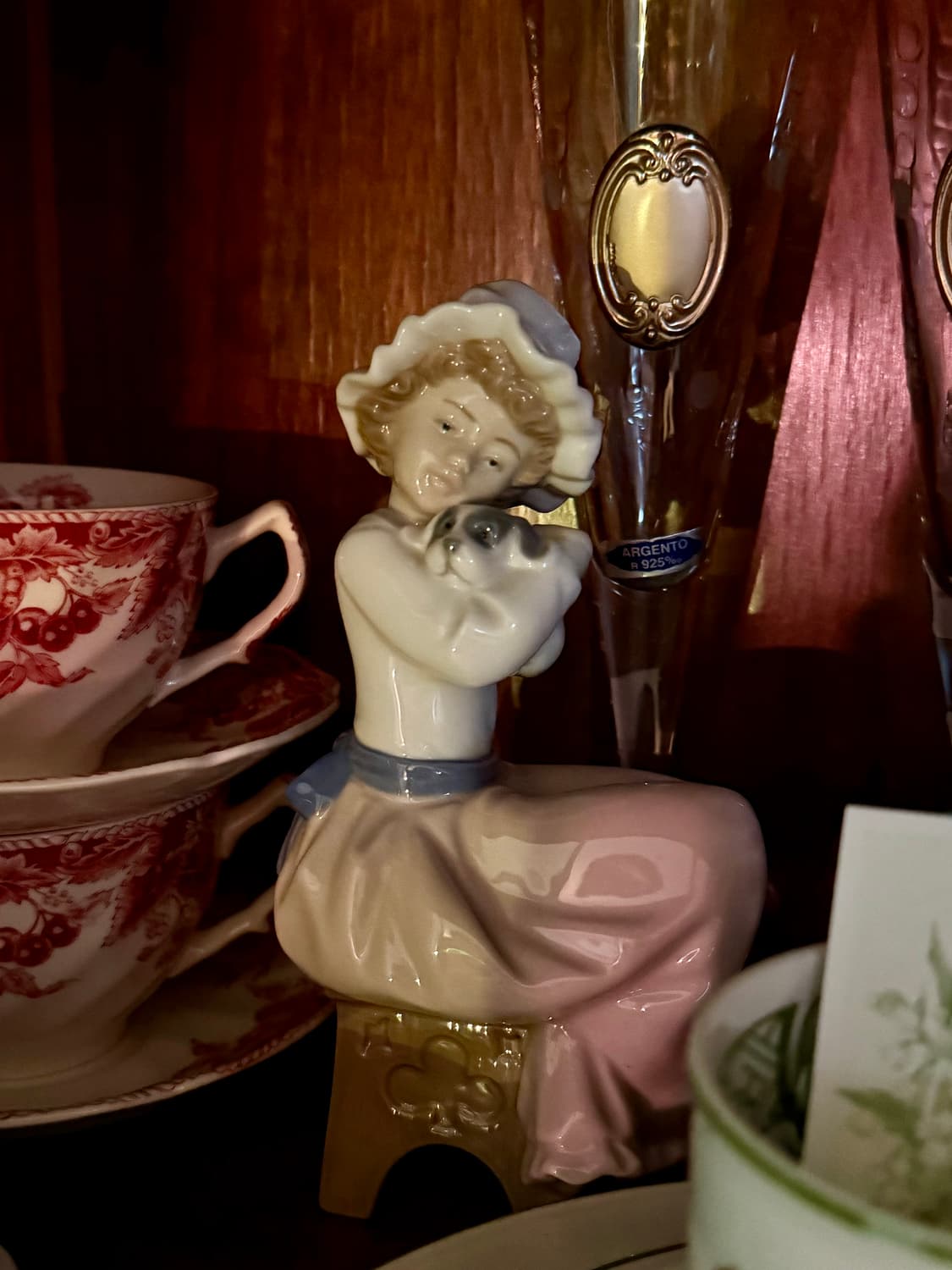 야드로 나오 강아지를 안은 소녀 도자기 피겨린 스페인 상품이미지5