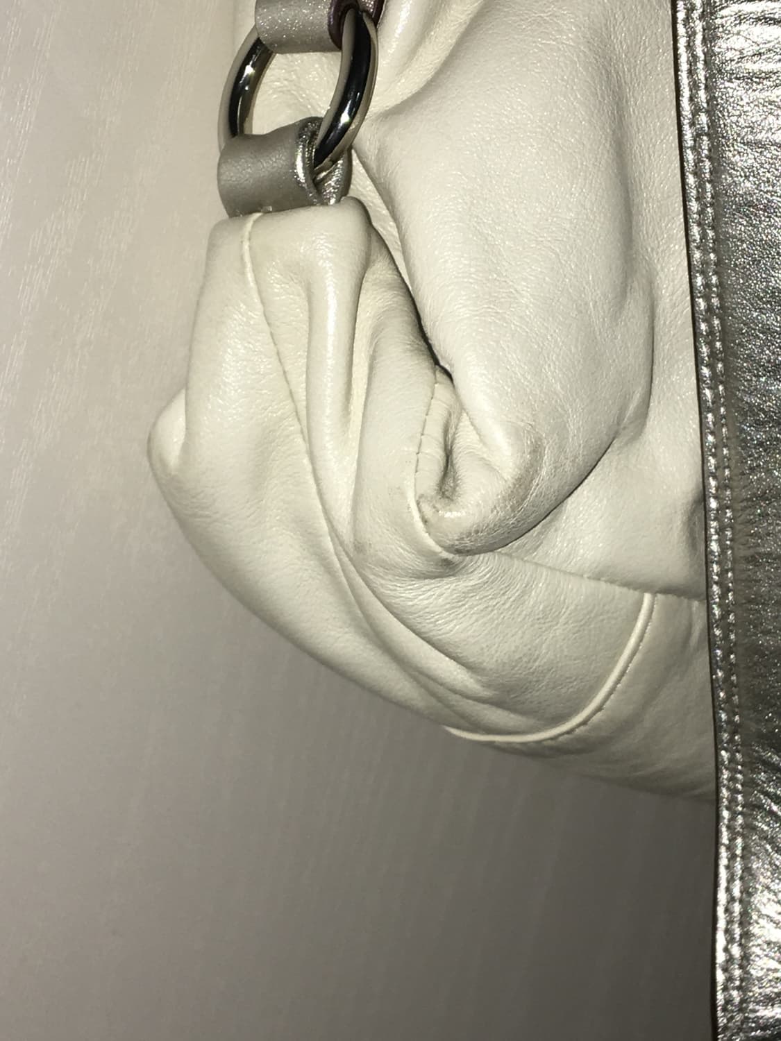 Coach vintage ivory &silver shoulder bag 상품이미지5
