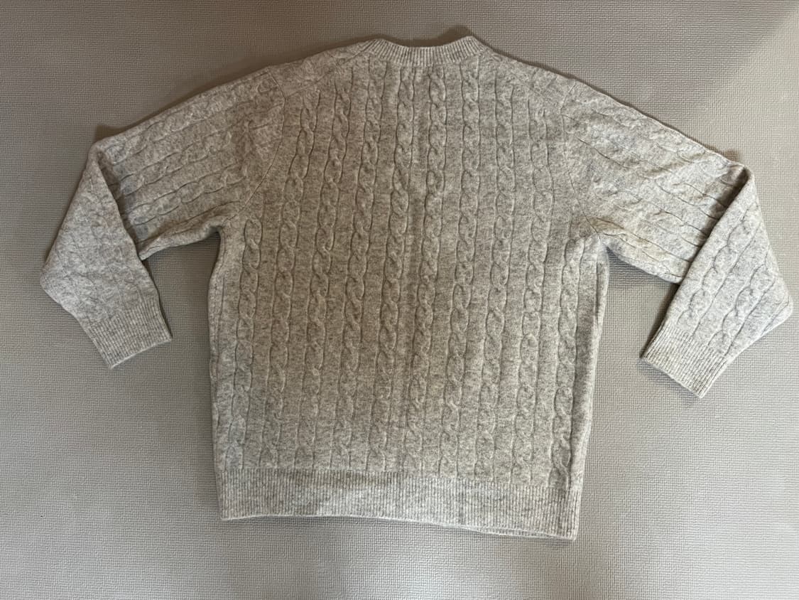 무료배송 1회 착용 - 유니클로 니트(라이트 그레이) XL 상품이미지2