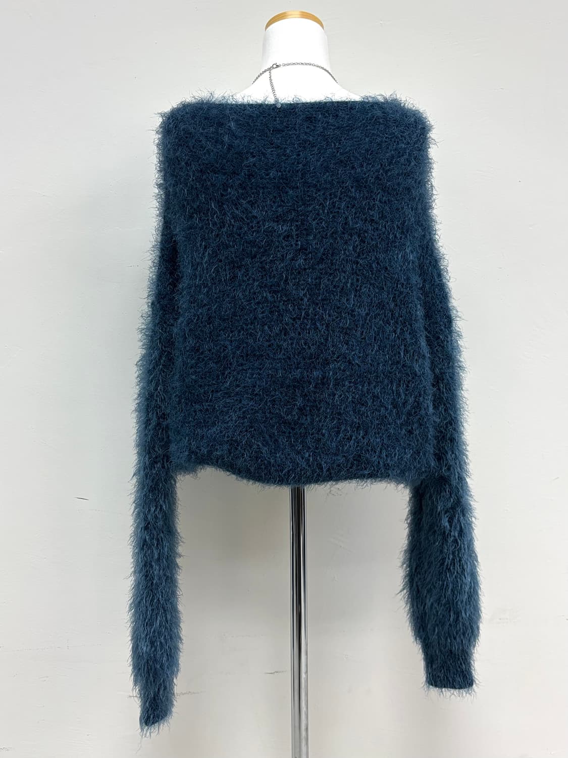 빈티지 블루 퍼 니트 상품이미지7