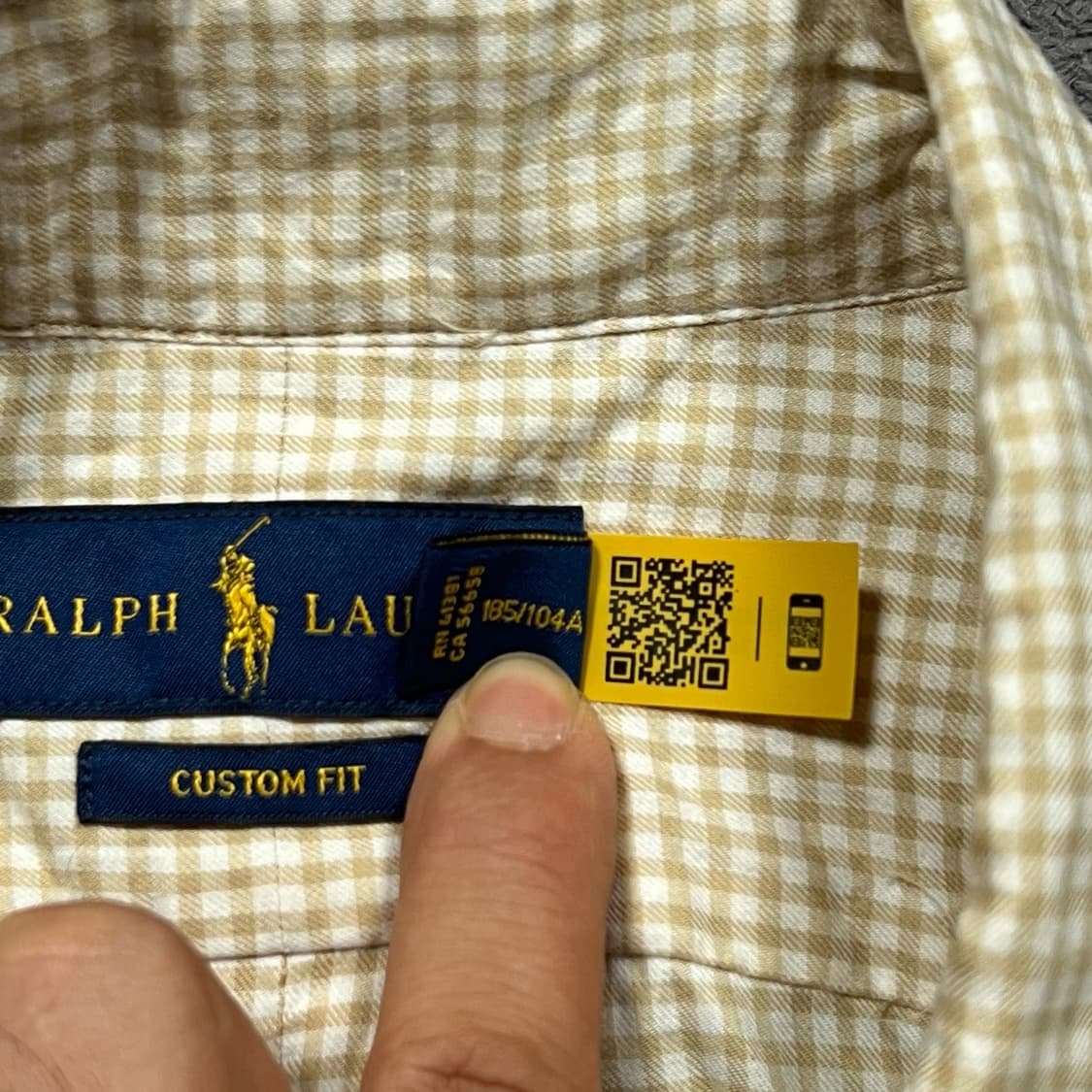 폴로 QR 체크 셔츠 상품이미지4