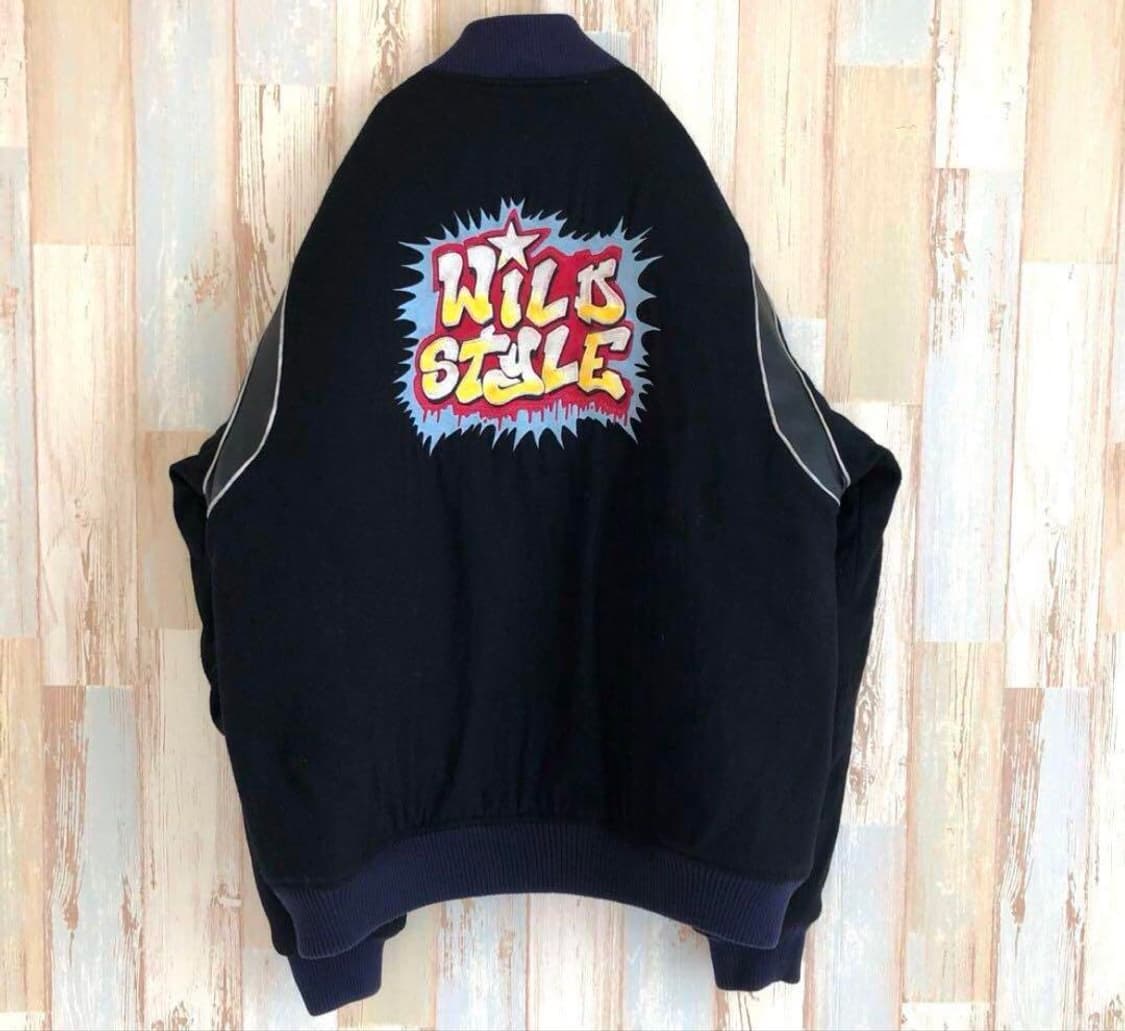 빈티지 바시티자켓 wild style 상품이미지2