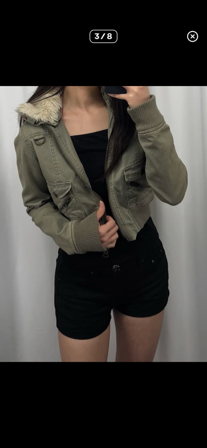 아베크롬비 y2k 퍼카라 크롭 자켓 상품이미지4