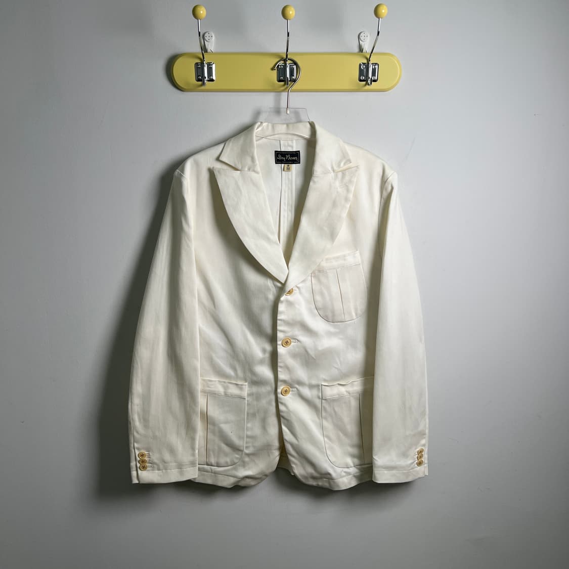 드라이 본즈 화이트 피크드 라펠 블레이저 자켓 38 상품이미지1