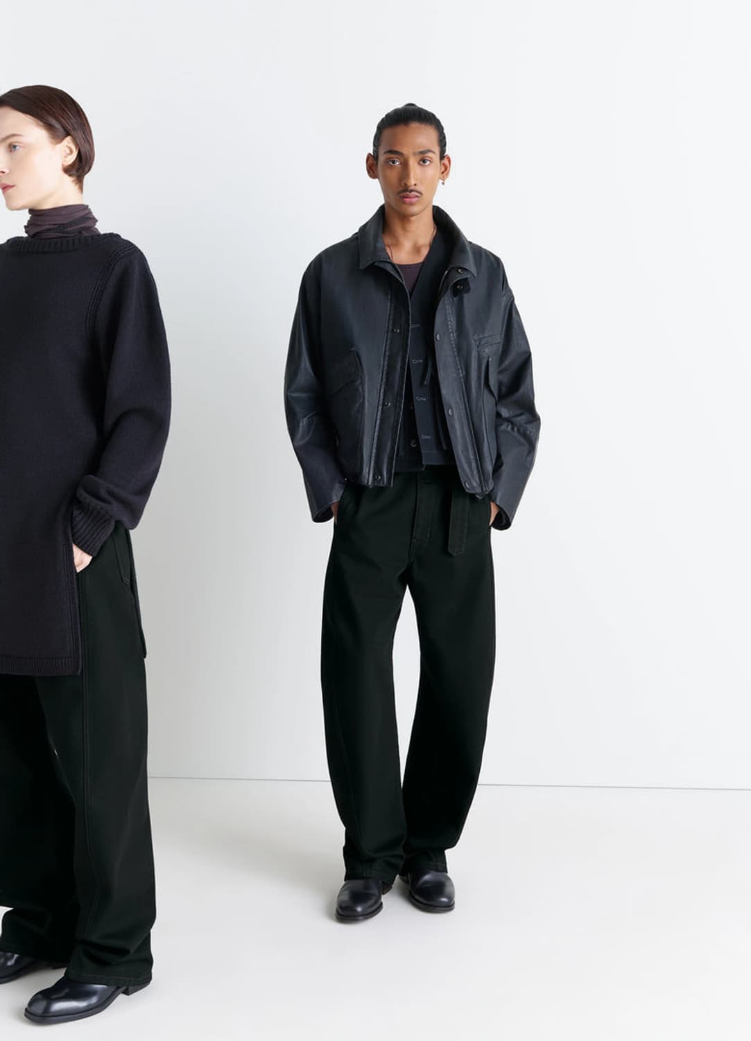 [S,M,L,XL]르메르 25ss 트위스트 벨트 팬츠/블랙 데님 상품이미지4