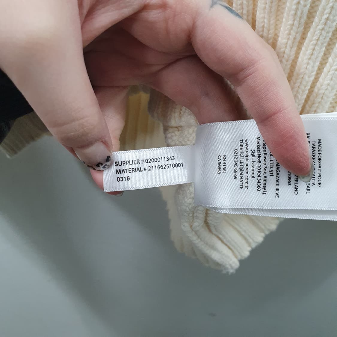 M 폴로랄프로렌 여성 아이보리 성조기 긴팔 니트 스웨터 상품이미지4