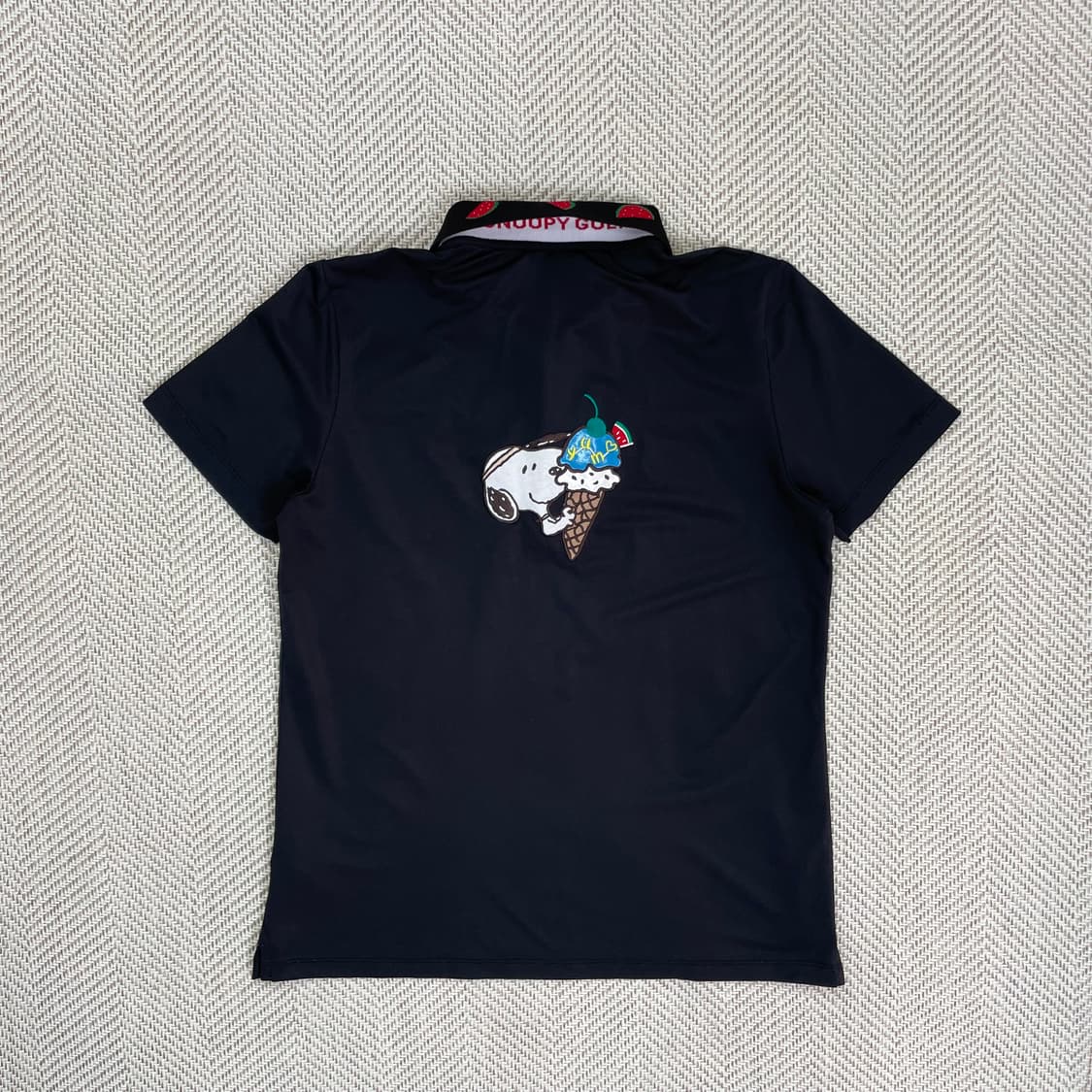 스누피 골프 반팔 카라티 95 블랙 상품이미지2