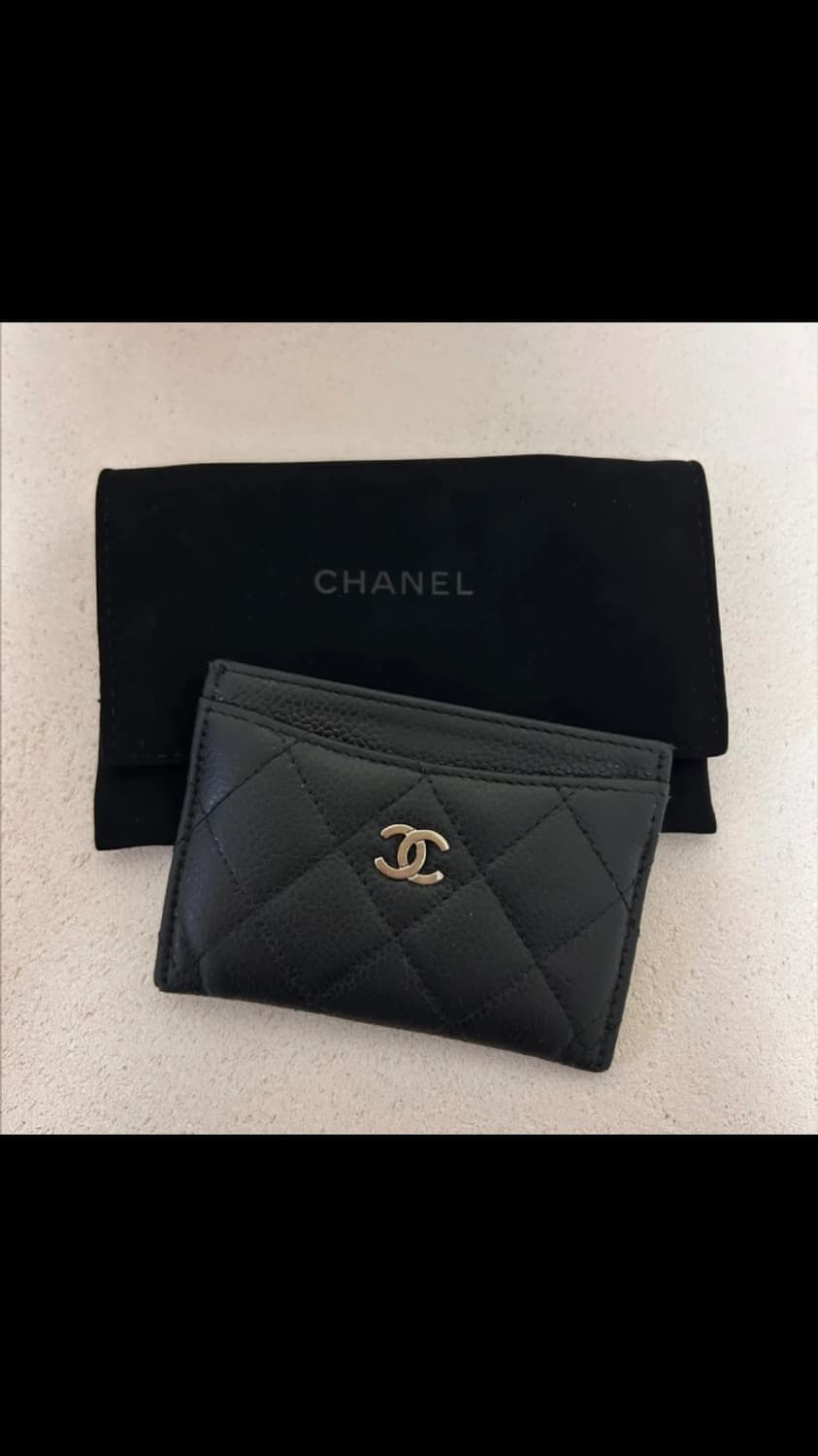 샤넬 카드지갑 블랙 금장 상품이미지4