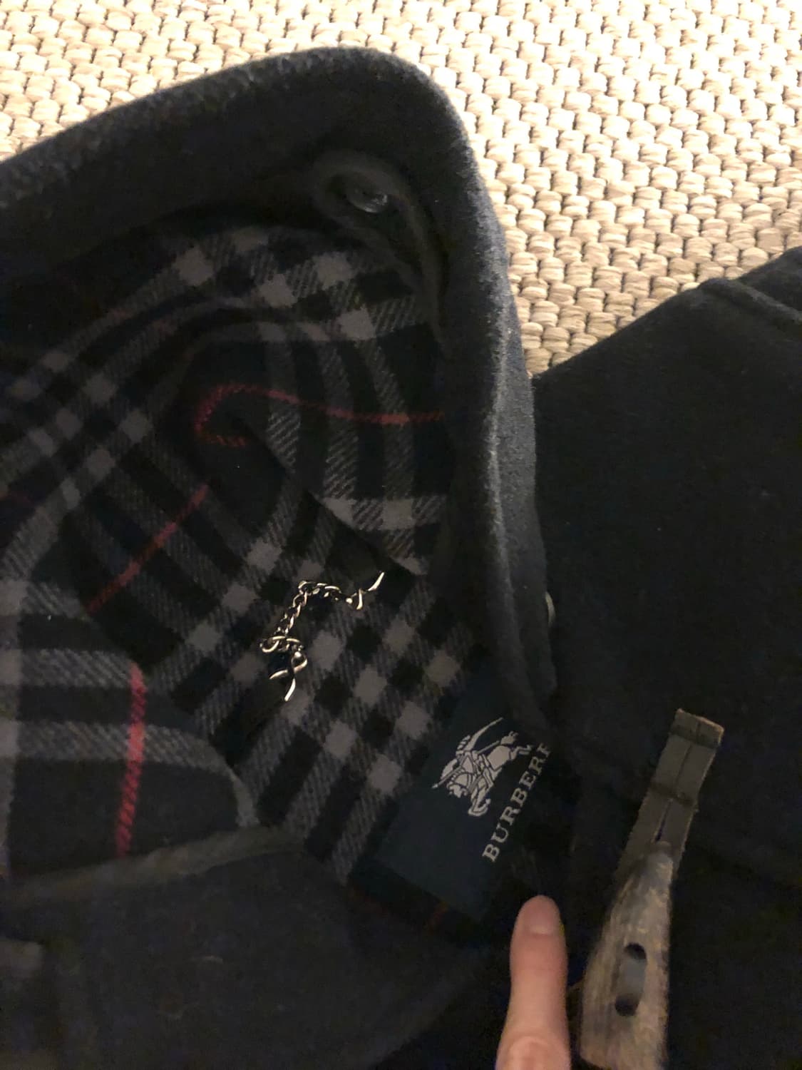 Burberry kids 네이비 더플코트 상품이미지5