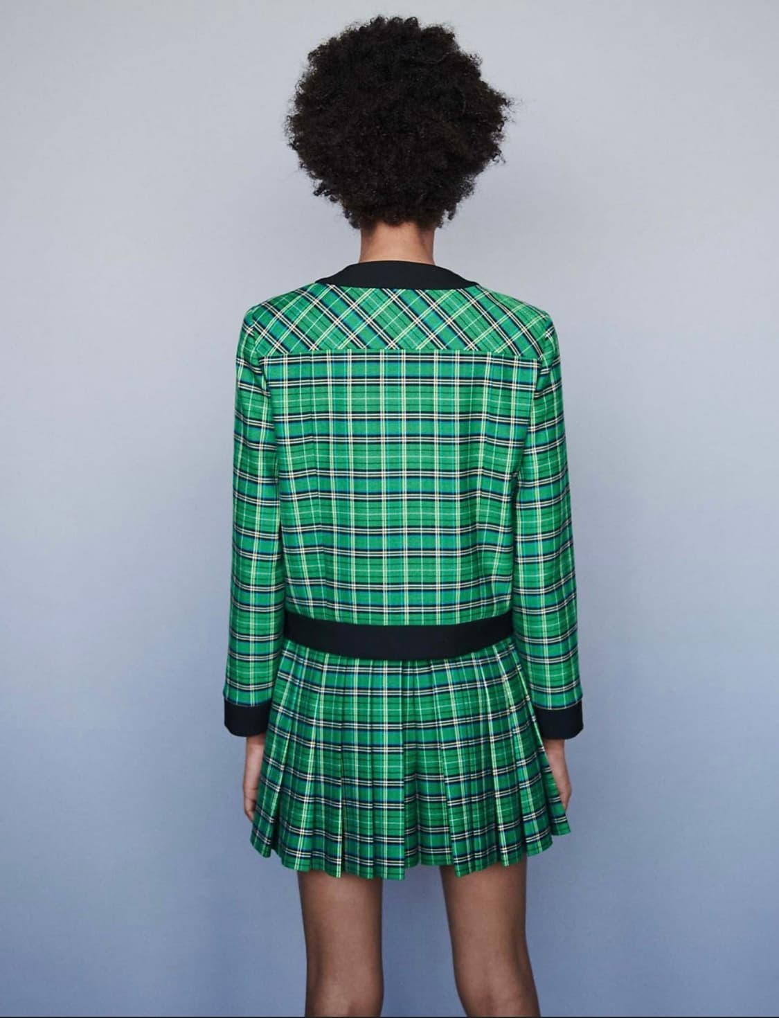 마쥬 maje 초록 체크 가디건 상품이미지5
