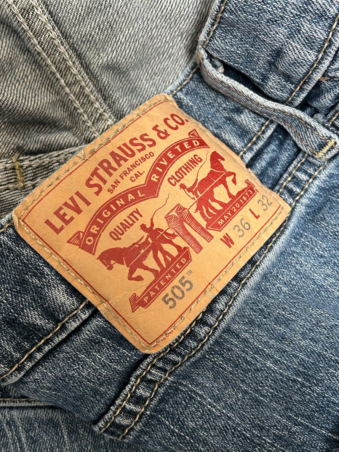 리바이스 505 레귤러핏 데님팬츠 W36 L32 상품이미지4