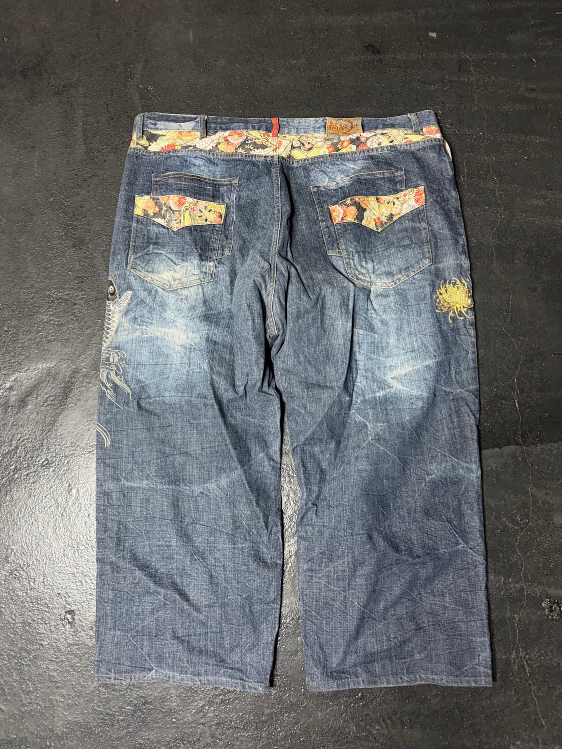 카라쿠리 빅 사이즈 자수 데님 상품이미지4