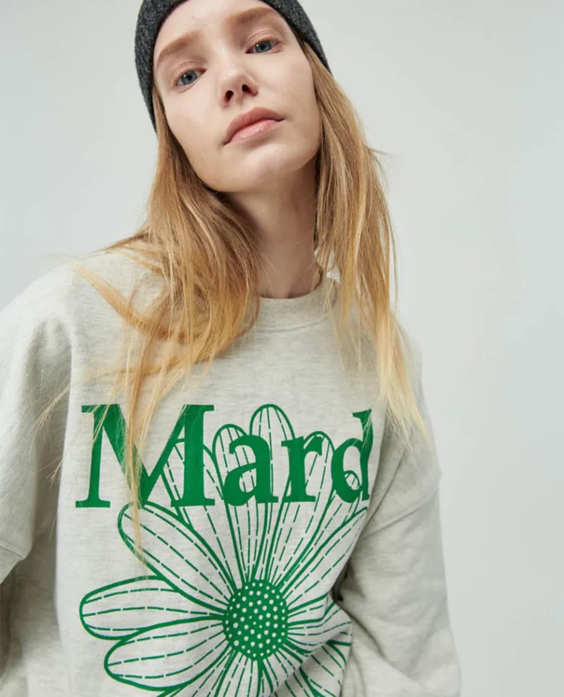 마르디 메크르디 맨투맨 스웻셔츠 오트밀 그린  상품이미지5