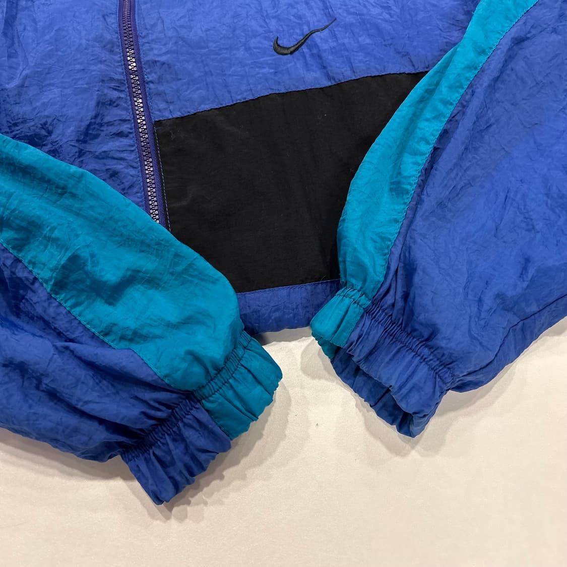 [2XL] 90s 나이키 올드스쿨 바람막이 블루/블랙 배색 B77 상품이미지7