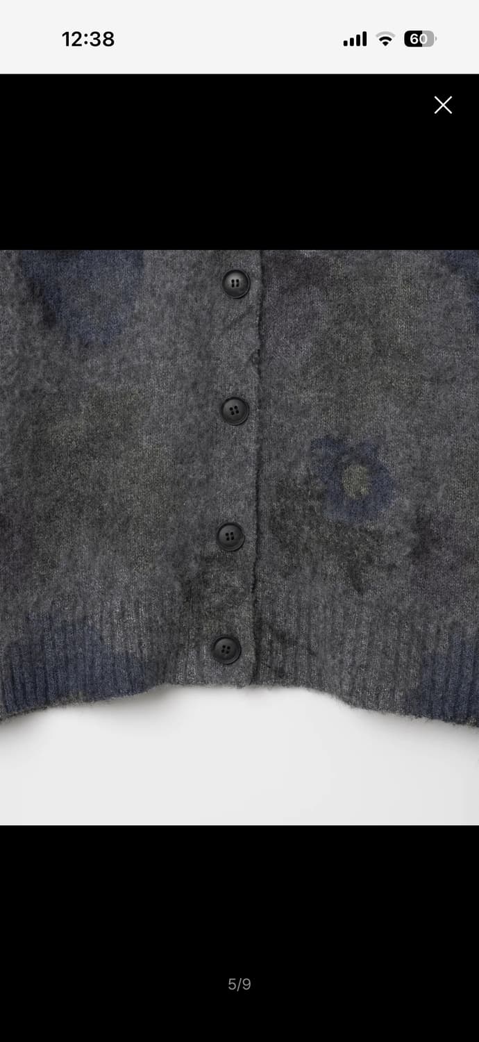 밀로우먼 프린트 루즈 가디건 [그레이] 상품이미지5