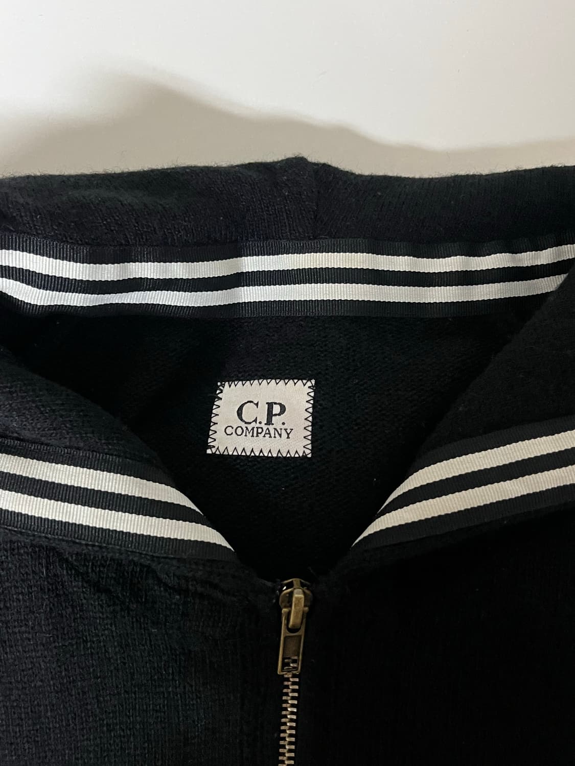 95) cp컴퍼니 고글 니트 후드 집업 블랙 상품이미지5