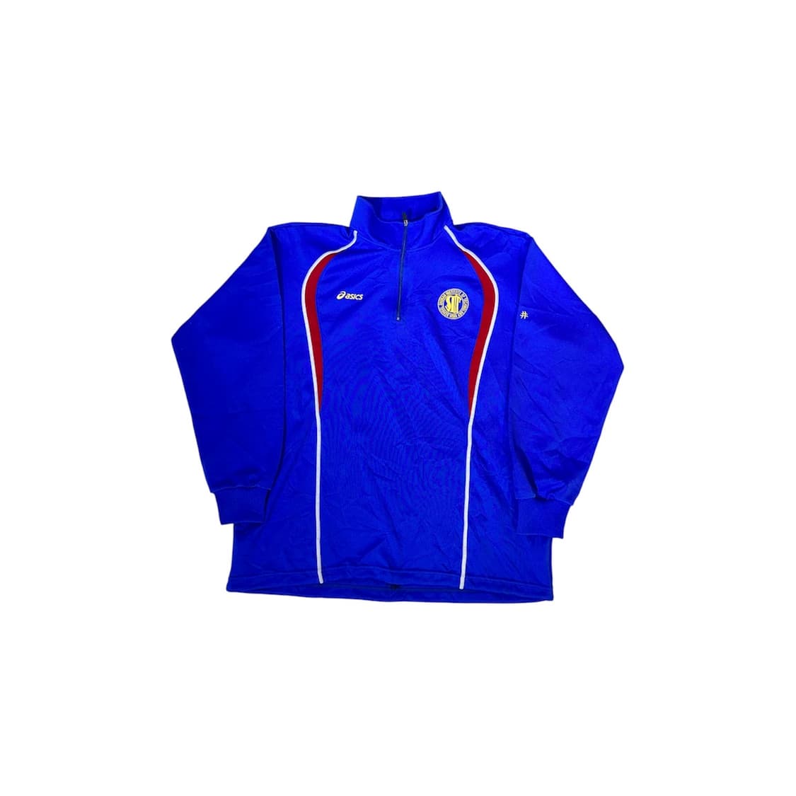 아식스 블루 오버핏 트랙탑 져지 L 상품이미지5