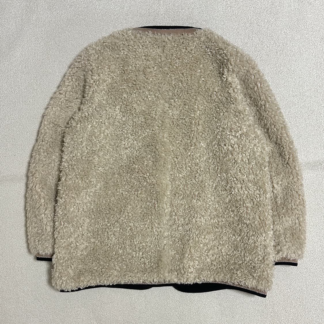 타임 니팅 블록 퍼 자켓 상품이미지3