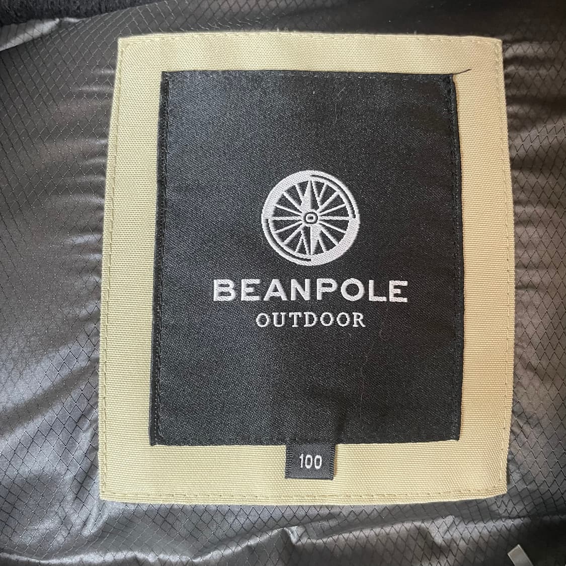 빈폴아웃도어 윈도스토어 폴라 카키 베이지 다운 패딩 100 상품이미지6