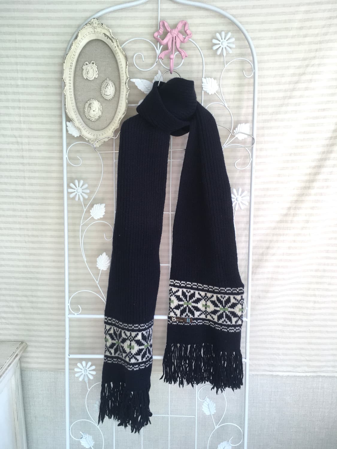 jpn vintage navy nordic muffler 상품이미지4