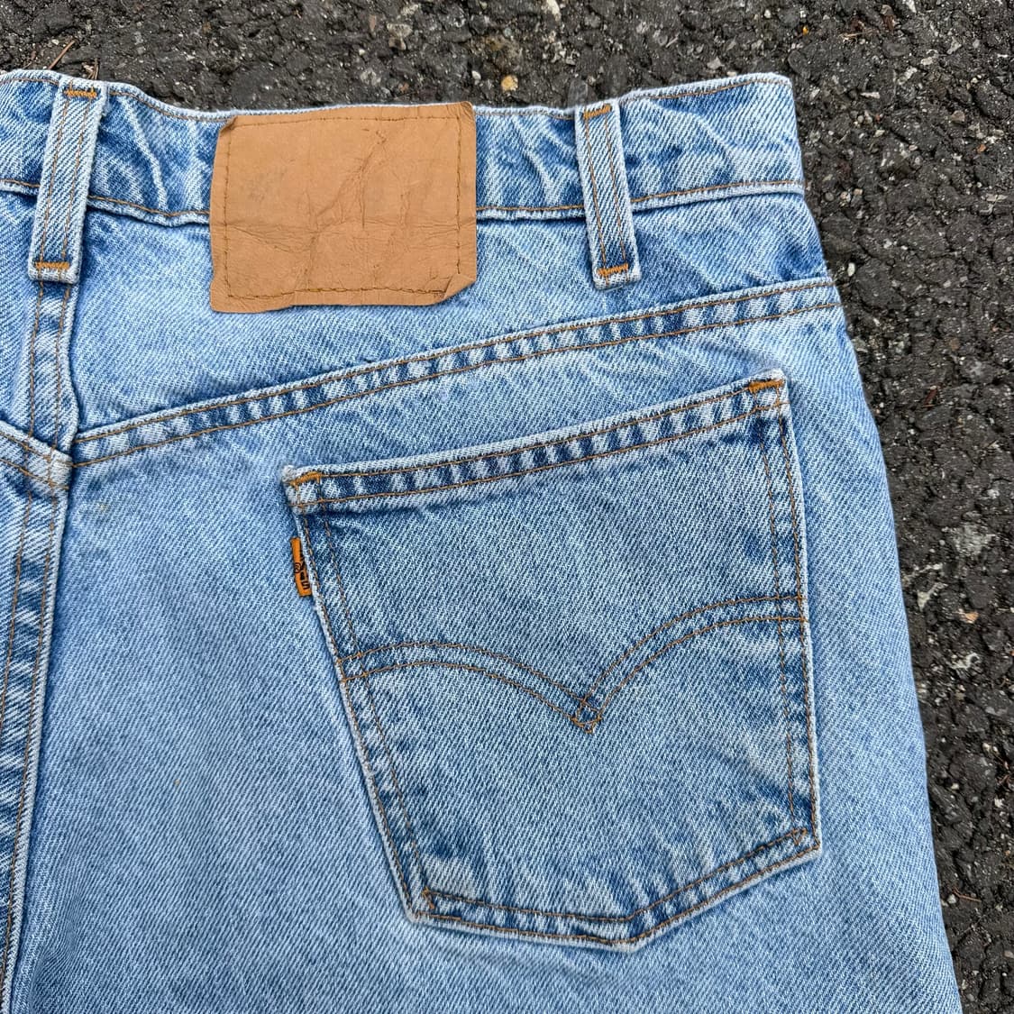 90s 빈티지 리바이스 550 오렌지탭 데님 쇼츠 상품이미지5