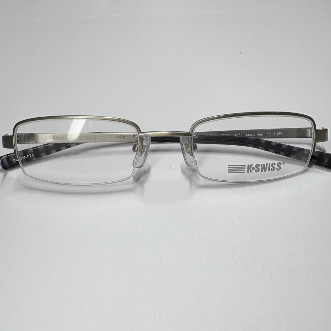 빈티지 긱시크 안경(K-SWISS 스트레이트 하프림) 상품이미지1