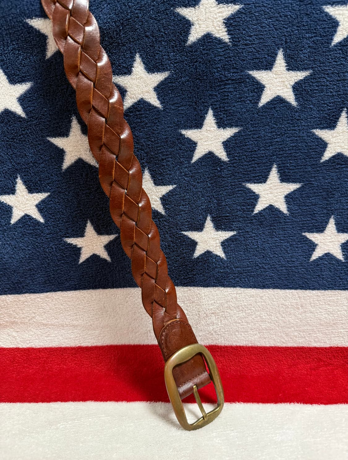 빈티지 브라운 위빙 레더벨트 Vintage Leather belt 상품이미지3